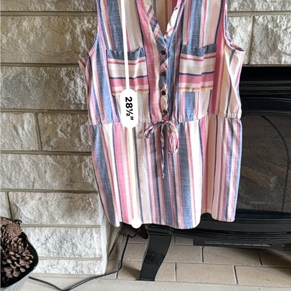 Lee Women's Striped Sleeveless Top - Multicolor Medium - Picture 5 of 6